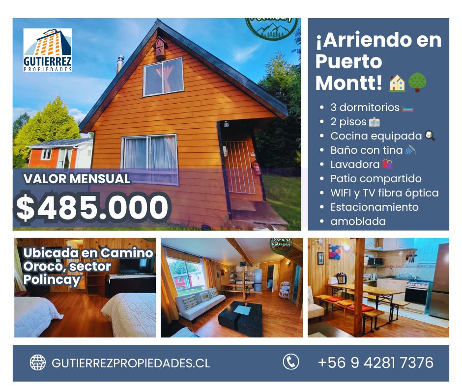 🏡 Arriendo Cabaña Amoblada